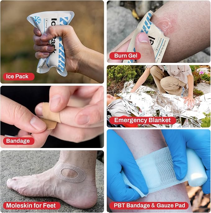 RHINO RESCUE EVA First Aid Kit, Small Waterproof Backpack Emergency Hiking - Image 7