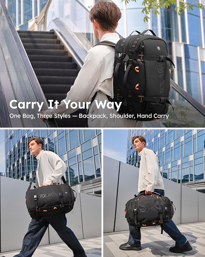 Tolaccea Travel Backpack for Men Women, 40L-50L Carry On Backpack - Image 2