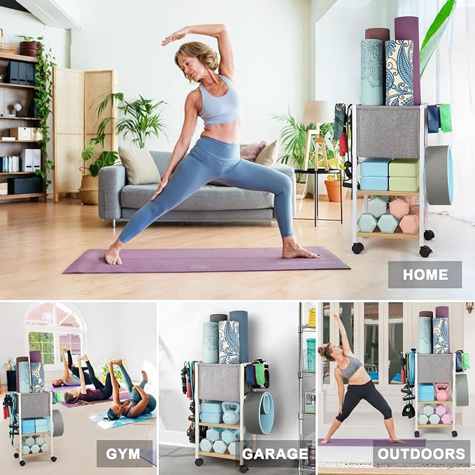 Weight Rack Dumbbell Rack Garage Storage Organization Garage Shelving Yoga Mat - Image 6
