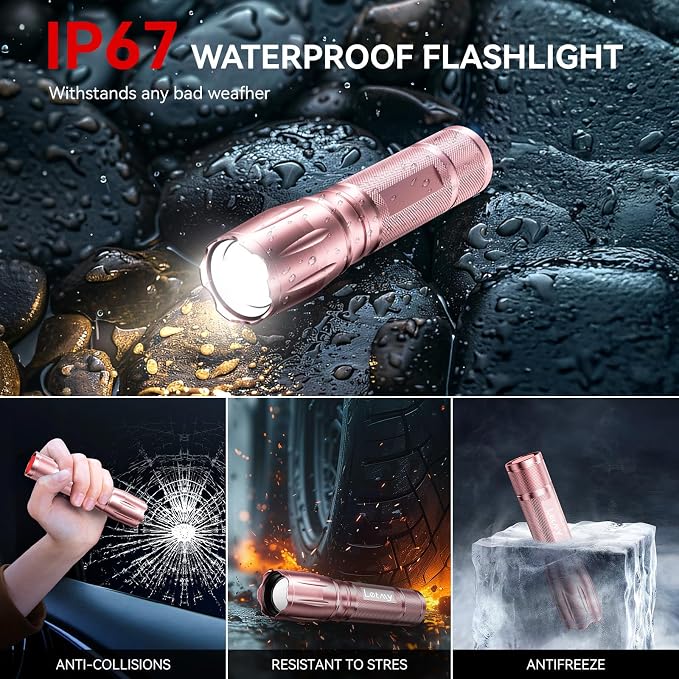 LETMY Tactical Flashlight S2000-2 Pack Bright Military Grade LED Flashlights - Image 5