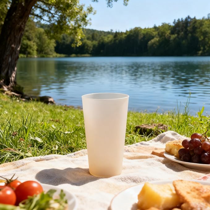 AOYITE Unbreakable Plastic Cups Reusable, 32 oz Plastic Tumblers set of 12 - Image 7