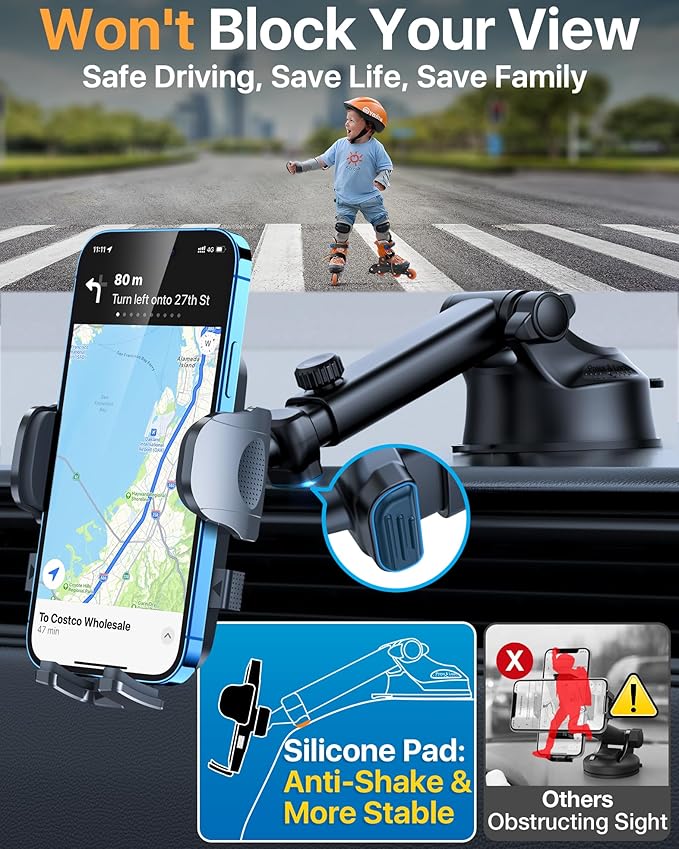 【98+LBS Strongest Suction & Military-Grade】Ultimate Car Phone Mount【Patent & - Image 4