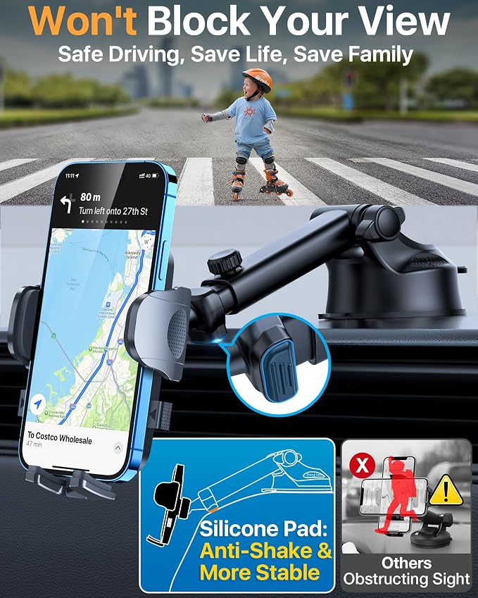 【98+LBS Strongest Suction & Military-Grade】Ultimate Car Phone Mount【Patent & - Image 6
