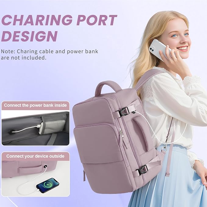 Sinaliy Travel Backpack, Carry on Flight Approved Backpack - Image 3
