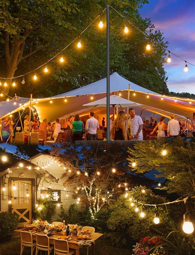 Outdoor String Lights LED 100FT Commercial Grade Heavy Duty Light String Lights - Image 8