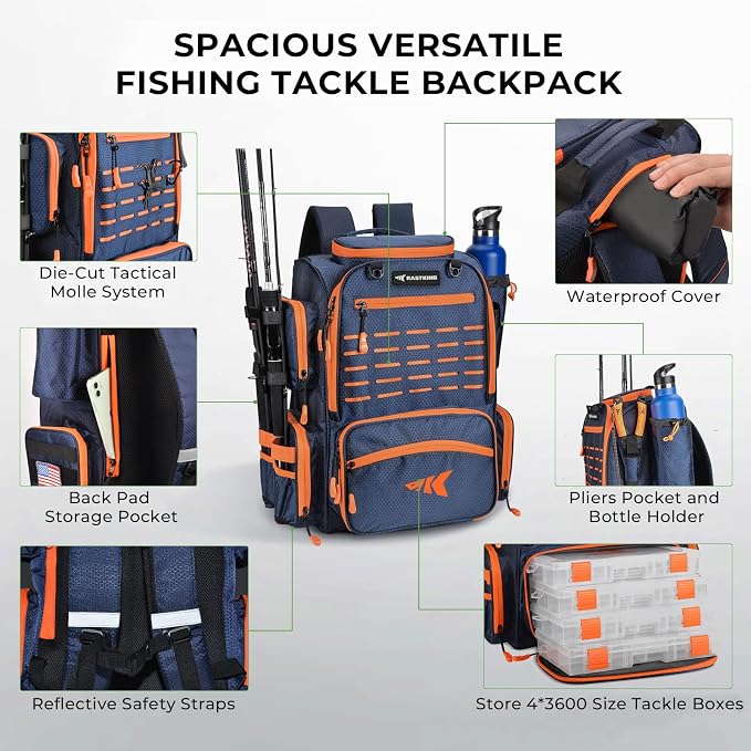 KastKing Bait Boss Fishing Tackle Backpack - Image 3
