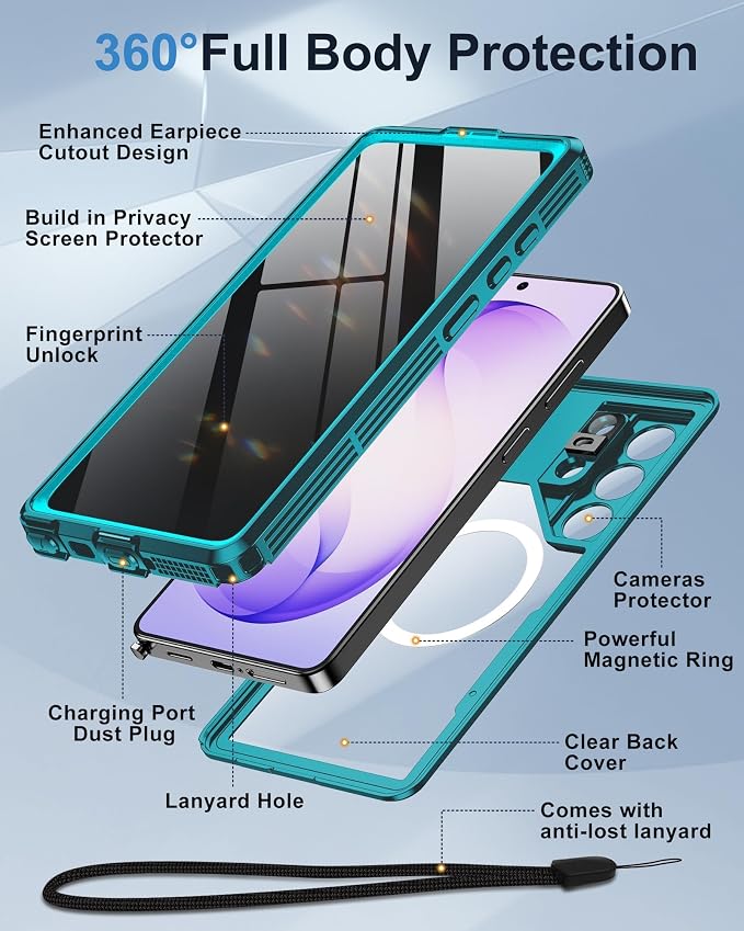 for Samsung Galaxy S26 Ultra Waterproof Case, Magnetic Heavy Duty Military - Image 7