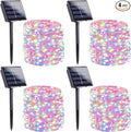 Extra-Long Solar String Lights for Outside, 4 Pack 400LED Solar Fairy Lights by SANJICHA