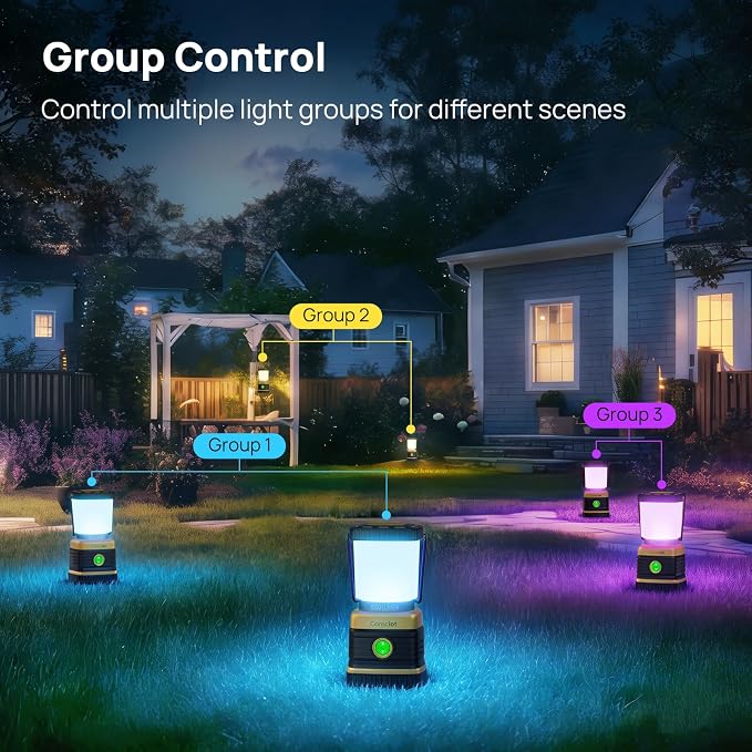 Consciot Smart RGBTW Battery Powered LED Lantern - Image 5