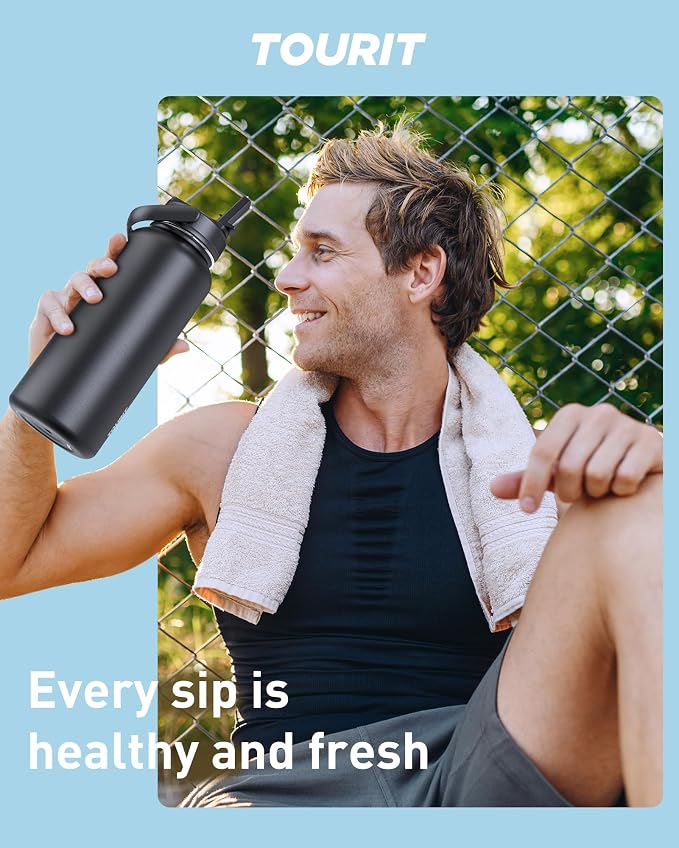 TOURIT 32 oz Insulated Water Bottle, Stainless Steel Bottle - Image 7