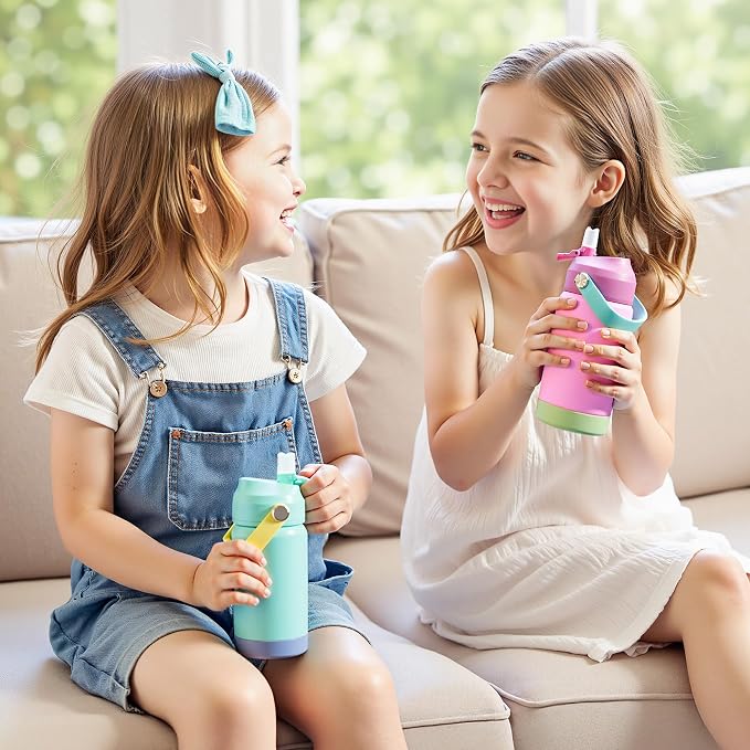 Kerilyn 12oz Kids Water Bottle 2 Pack, Stainless Steel Insulated Water Bottle - Image 7