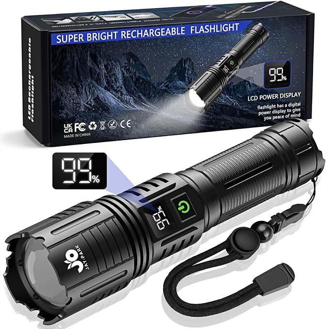 JAY-PARK Rechargeable Flashlights 10000 Lumen, LED Flashlight - Image 9