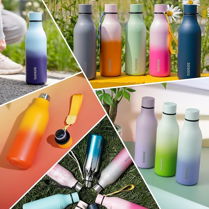 BJPKPK Insulated Water Bottles, 18 oz Stainless Steel Metal Water Bottle - Image 6