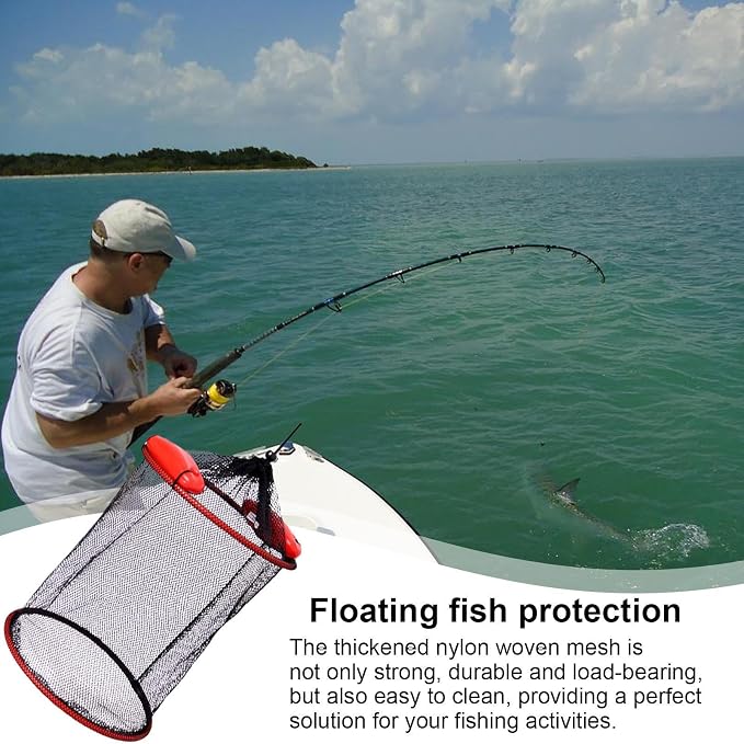 Fish Basket – 25x30cm/25x60cm/25x90cm Nylon, Portable Net Pen, Live Catch - Image 8