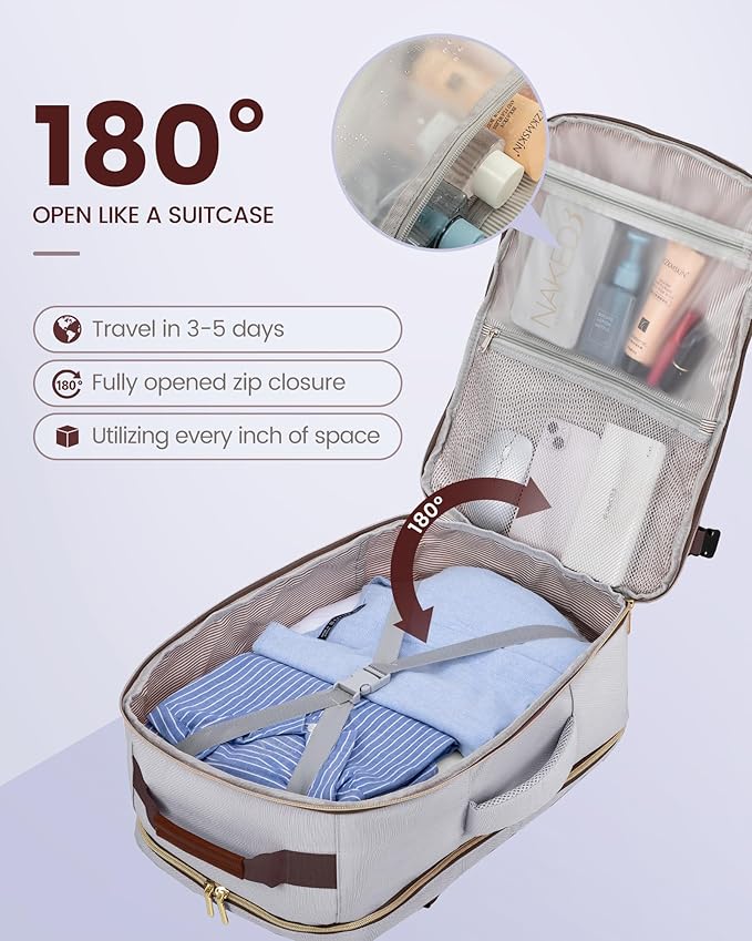 LOVEVOOK Travel Backpack for Women & Men 40L, Airline Approved Carry On - Image 2