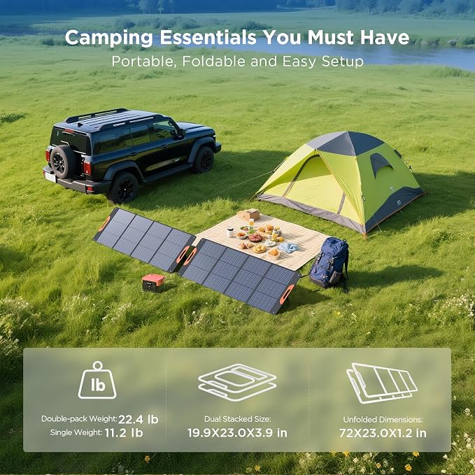 ZOUPW 320W N-Type 16BB Portable Solar Panel, 25% High Efficiency Foldable Solar - Image 5