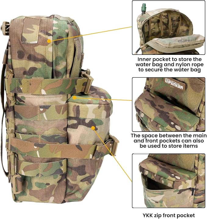 EXCELLENT ELITE SPANKER Tactical MOLLE Hydration Backpack Water Bladder Carrier - Image 4