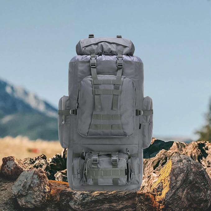 King'sGuard 100L Camping Hiking Backpack Molle Rucksack Military Camping - Image 6