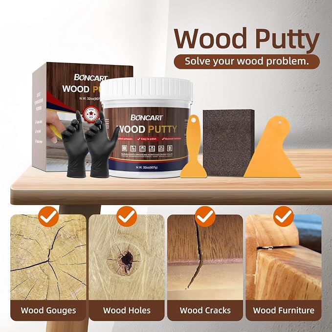 Boncart 32oz Wood Filler Putty - Image 2