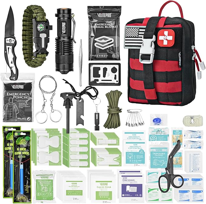 242Pcs Survival First Aid Kit Molle System IFAK Medical Kit by VLITEPRO