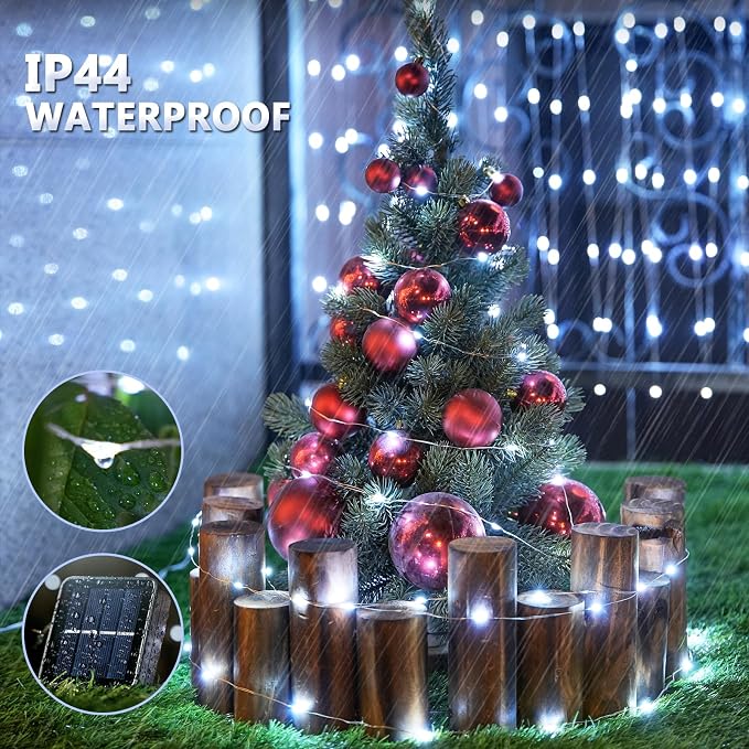 JMEXSUSS 2 Pack Solar String Lights Outdoor Waterproof, Each 33FT 100 LED Solar - Image 8