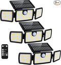 Solar Lights Outdoor, 3 Head Solar Motion Lights Outdoor by MIHANI