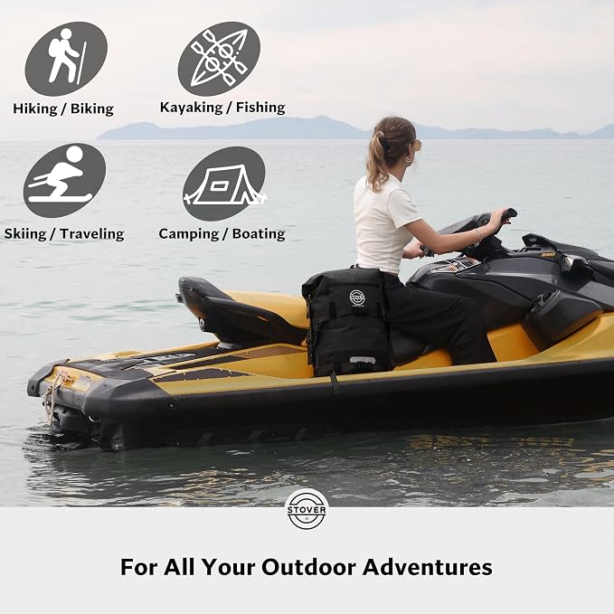 STOVER 5/10/25/30/40/55L Waterproof Dry Bag- Roll-Top Backpack w/Phone Case- - Image 9