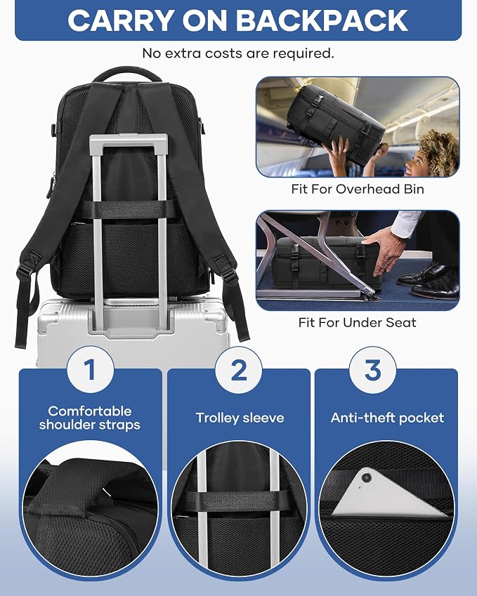 Vacuum Backpack Travel with Pump, Large Travel Backpack with Vacuum System - Image 5