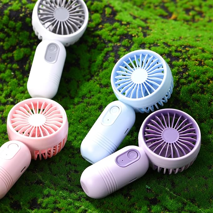 Rossesay 6 Pcs Mini Portable Fan Bulk Cute Handheld Lightweight Small Little - Image 7