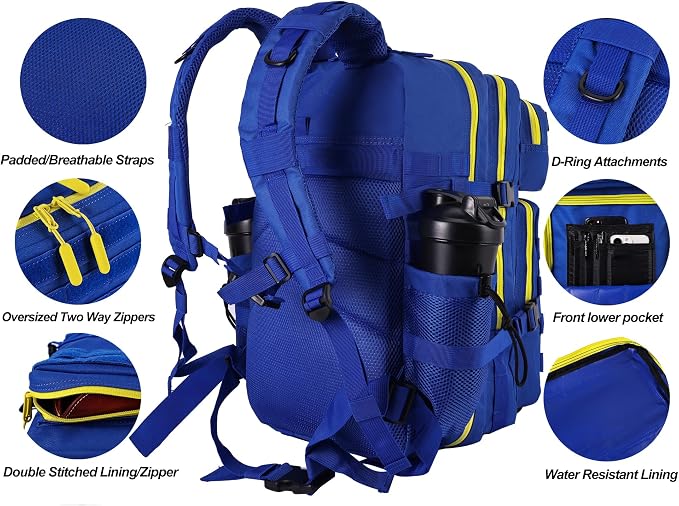 LHI Military Tactical Backpack for Men and Women 45L Army 3 Days Assault Pack - Image 4