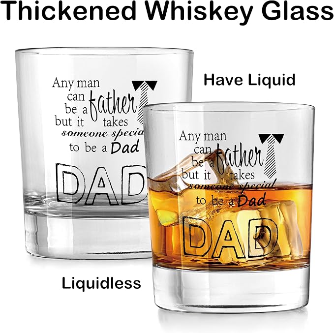 Nogrit Dad Whiskey Glasses 10 oz, Best Dad Gifts - Image 5