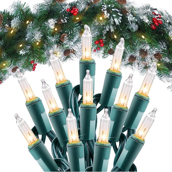 Minetom 100 Count 20 Feet Christmas String Lights, Incandescent Bulb Mini Lights by Minetom
