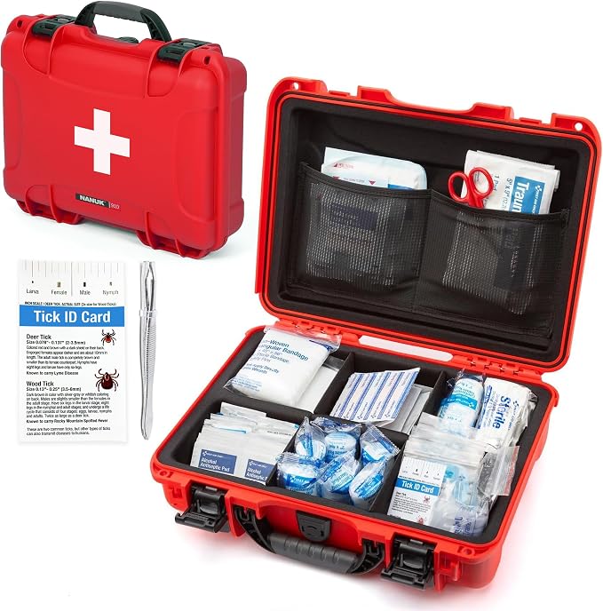 NANUK 910 Waterproof First Aid Kit 146pcs – Durable, Pre-Stocked First Aid by NANUK
