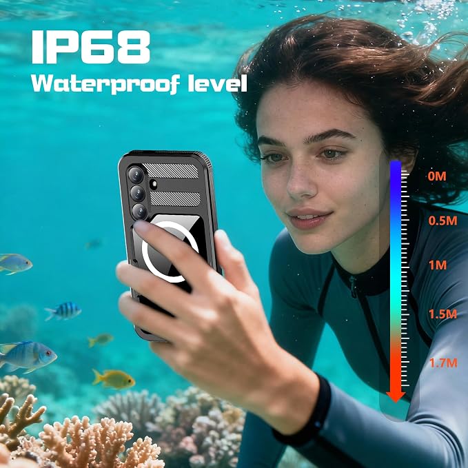 for Samsung Galaxy S26 Plus Case, Rugged Full Body Underwater Protective Cover - Image 2