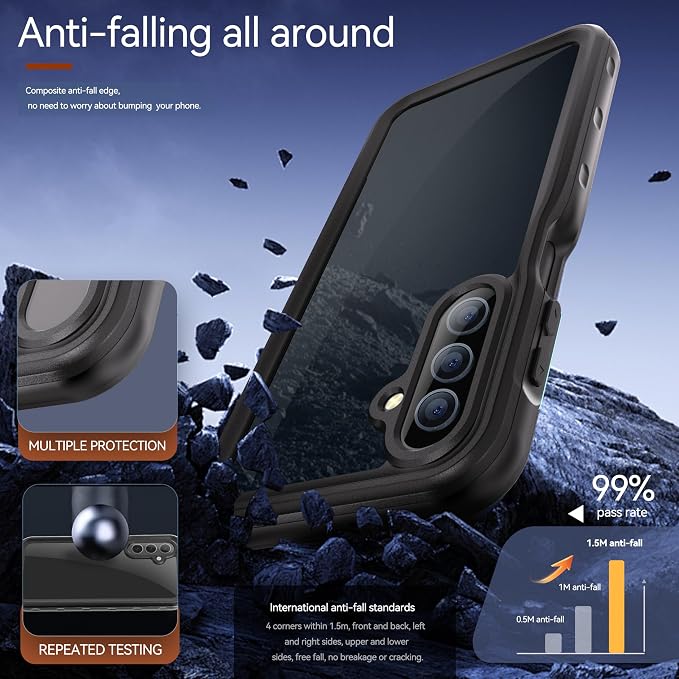Hllhunkhe for Samsung Galaxy A16 5G Case Waterproof, Rugged Full Body - Image 4