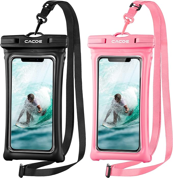 CACOE Floating Universal Waterproof Phone case 2 Pack-Up to 7.0", Phone Pouch by CACOE