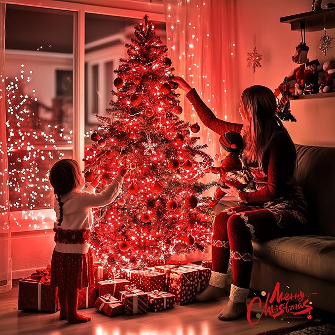 JMEXSUSS 150 LED Red Christmas Lights Indoor Outdoor Waterproof, Connectable 59 - Image 3