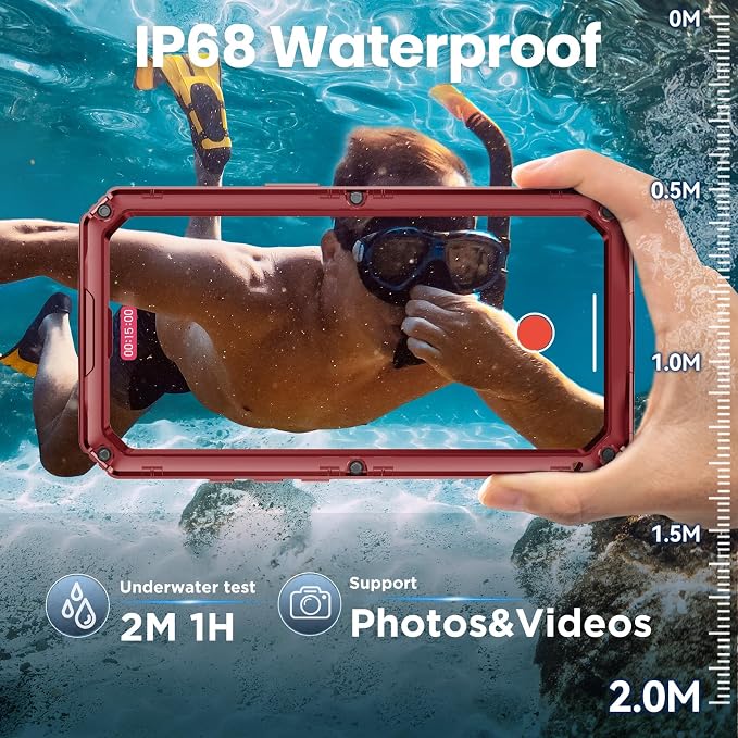 Mitywah Waterproof Case for iPhone 17, Rugged Metal Case - Image 3