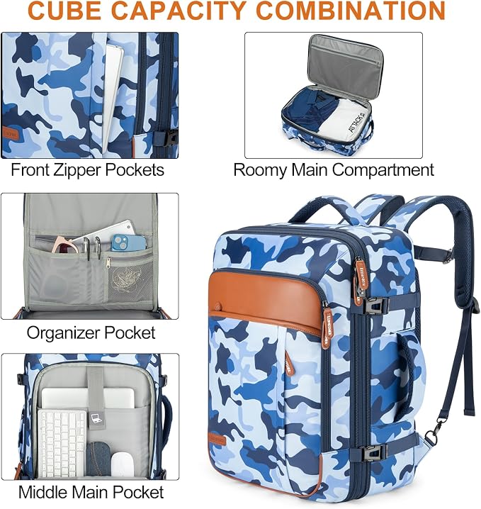 Lumesner Carry on Travel Backpacks, Extra Large 40L Flight Approved - Image 5