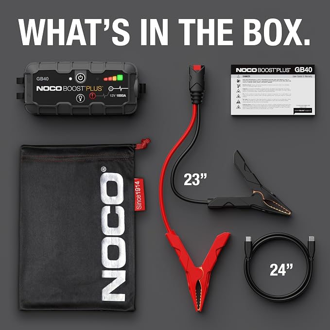 NOCO Boost GB40: 1000A UltraSafe Jump Starter – 12V Lithium Battery Booster Pack - Image 6
