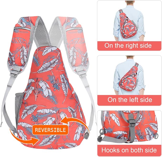 ZOMAKE Sling Bag, Small Crossbody Sling Backpack, Water Resistant Shoulder - Image 6