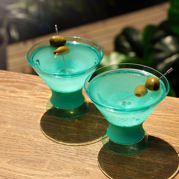 HOST Freeze Insulated Martini Cooling Cups, Plastic Freezer Gel Chiller Double - Image 7