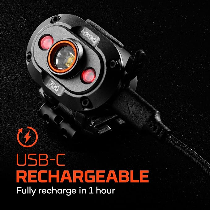 NEBO MYCRO 700 Headlamp | USB-C Rechargeable 700 Lumen Headlamp, 6 Light Modes - Image 7