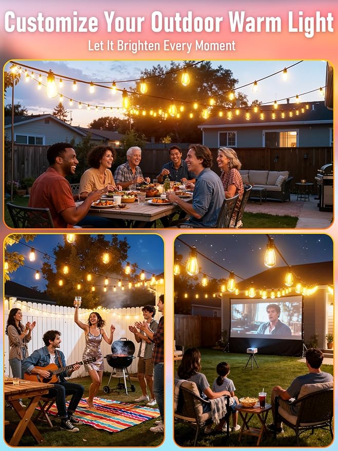 100FT LED Outdoor String Lights - Image 7