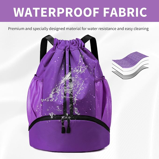 JELUTAR Drawstring Backpack Gym Bag - Image 4