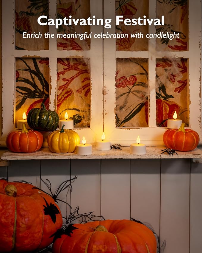 Homemory Rechargeable Tea Lights Flameless Candles - Image 4