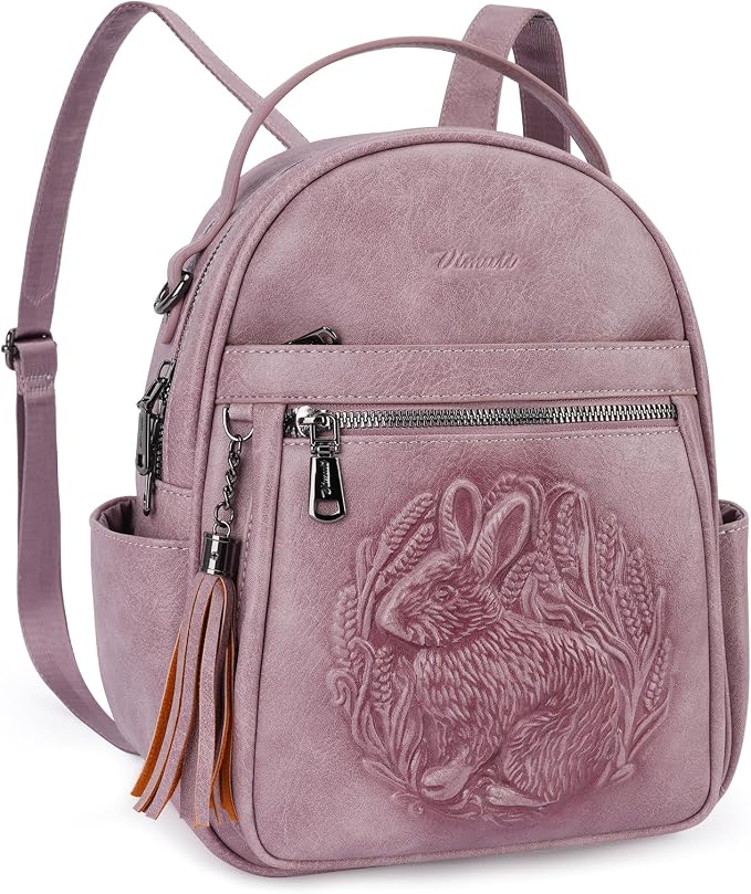 Mini Backpack Purse for Women, Embossed Leather Small Backpack Fashion Travel by BestSeller