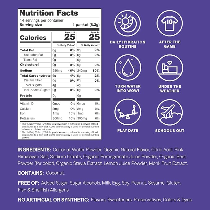 Cure Hydration - Kids Electrolyte Drink Mix | Plant-Based Pediatrician - Image 2