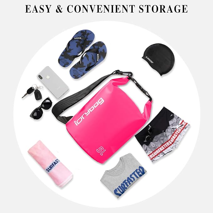 IDRYBAG Dry Bag for Kayaking Waterproof 2L/5L/10L/15L/20L, Small Dry Sack - Image 4