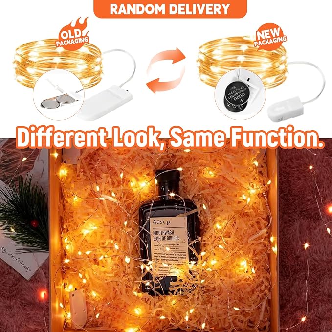 12 Pack Orange Fairy Lights Battery Operated String Lights, 7ft 20 Led - Image 5
